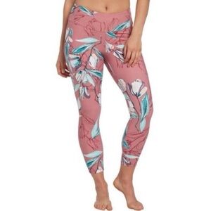 Calia by Carrie Floral Print Energize 7/8 Leggings Pink Multi Size 3X